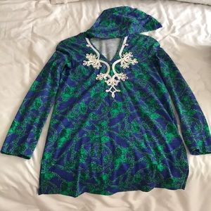 EUC Lilly Pulitzer hooded tunic top Sz.XS